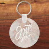 Eenvoudig ingetogen marmer sleutelhanger (Voorkant)