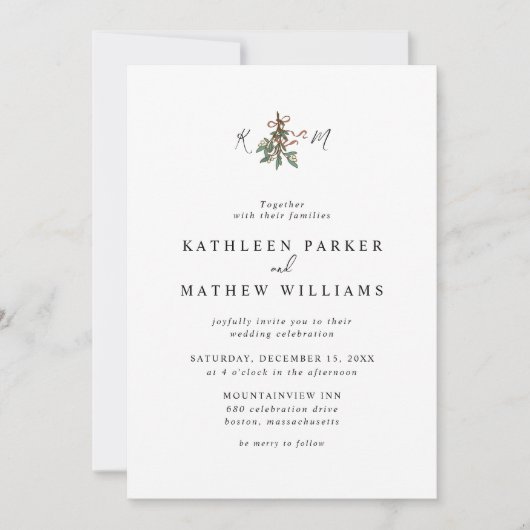 Eenvoudig Initiaal-feestdag Kaart (Voorkant)