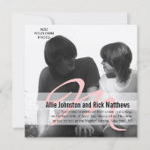 Eenvoudig Initiaal Foto Weddenschap Silver Kaart (Voorkant)