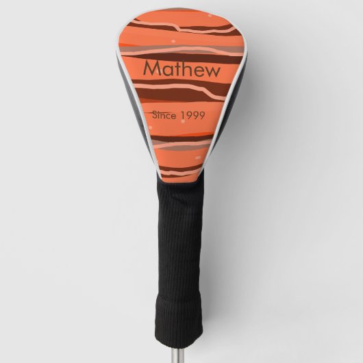 Eenvoudig initiaal Letter Monogram Naam toevoegen  Golfheadcover (Voorkant)