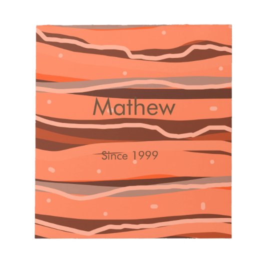 Eenvoudig initiaal Letter Monogram Naam toevoegen  Notitieblok (Voorkant)