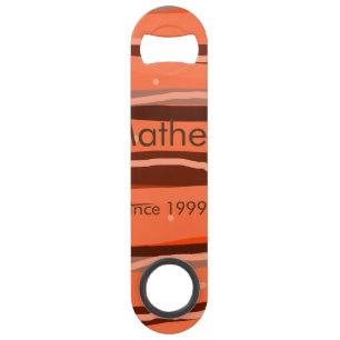 Eenvoudig initiaal Letter Monogram Naam toevoegen  Speed Flessenopener