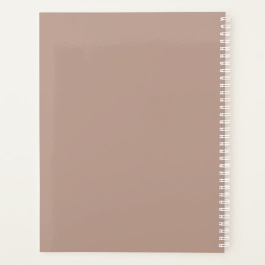 Eenvoudig Initiaal met beige toned Planner (Achterkant)