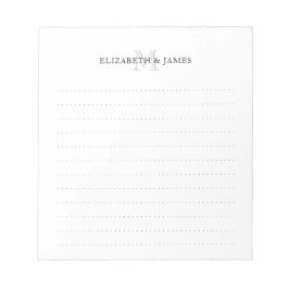 Eenvoudig Initiaal Monogram Coupnaam Notitieblok