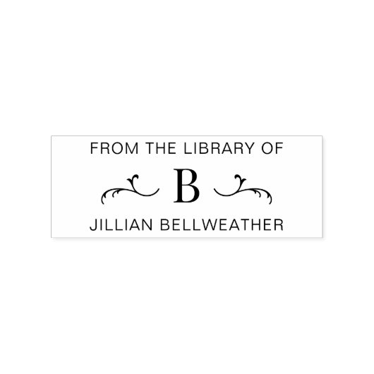 Eenvoudig Initiaal monogram Rubberstempel (Afrduk)