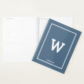 Eenvoudig Initiaal zwart-wit maandelijks Planner (Display)