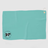 Eenvoudig Initieel Naammonogram Golfhanddoek (Horizontaal)