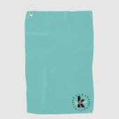 Eenvoudig Initieel Naammonogram Golfhanddoek (Voorkant)