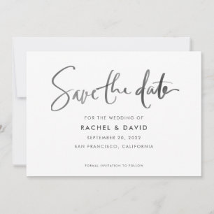 Eenvoudig inkt script handgeschreven Save the Date