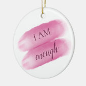 Eenvoudig inspirerend citaat ben ik genoeg bevesti keramisch ornament (Links)