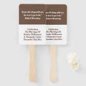 Eenvoudig Inspirerend Liefde Quote Huwelijk Handwaaier (Voorkant en achterkant)