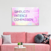 Eenvoudig Inspirerend van patiëntencompassie Canvas Afdruk (Insitu (Woonkamer))