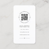 Eenvoudig Instagram Professioneel Zwart Visitekaar Visitekaartje (Achterkant)