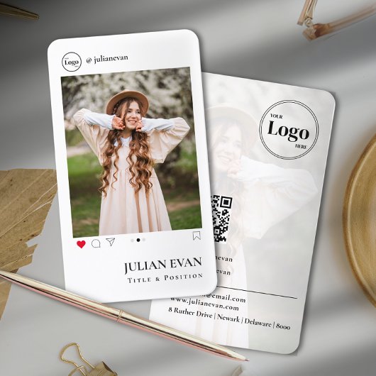 Eenvoudig Instagram profiel foto wit Visitekaartje