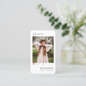 Eenvoudig Instagram profiel foto wit Visitekaartje (Staand voorkant)