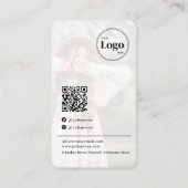 Eenvoudig Instagram profiel foto wit Visitekaartje (Achterkant)