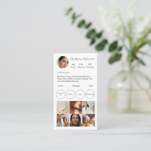 Eenvoudig Instagram Visitekaartje (Staand voorkant)