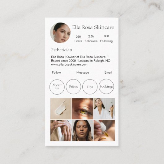Eenvoudig Instagram Visitekaartje (Voorkant)