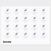 Eenvoudig Iris-herdenkingspakket Ronde Sticker (Vel)