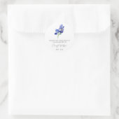 Eenvoudig Iris-herdenkingspakket Ronde Sticker (Tas)