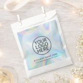 Eenvoudig iriserend promotioneel zakelijk logo op  bedankzakje (Geknipt)