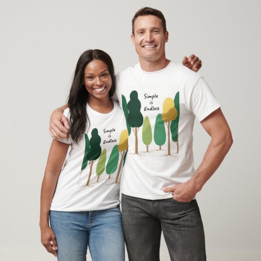 Eenvoudig is eindeloos t-shirt (Unisex)