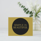 eenvoudig is mooi feestdagenkaart (Staand voorkant)