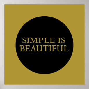 eenvoudig is mooi poster