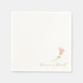 Eenvoudig Ivoor & Blush Roos | witte servetten (Voorkant)