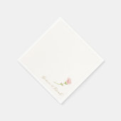 Eenvoudig Ivoor & Blush Roos | witte servetten (Hoek)