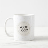 Eenvoudig Ivoor Minimal Business Logo Aangepast Koffiemok (Links)