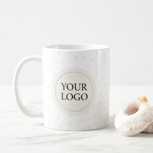 Eenvoudig Ivoor Minimalistisch Zakelijk Logo Aange Koffiemok
