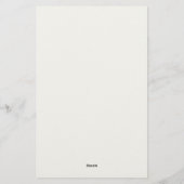 Eenvoudig ivoor monogram Monogram gepersonaliseerd Briefpapier (Achterkant)