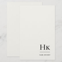Eenvoudig ivoor monogram Monogram gepersonaliseerd