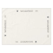 Eenvoudig Ivoor Off White Company Logo Craft Show Tafelkleed (Voorkant (Horizontaal))