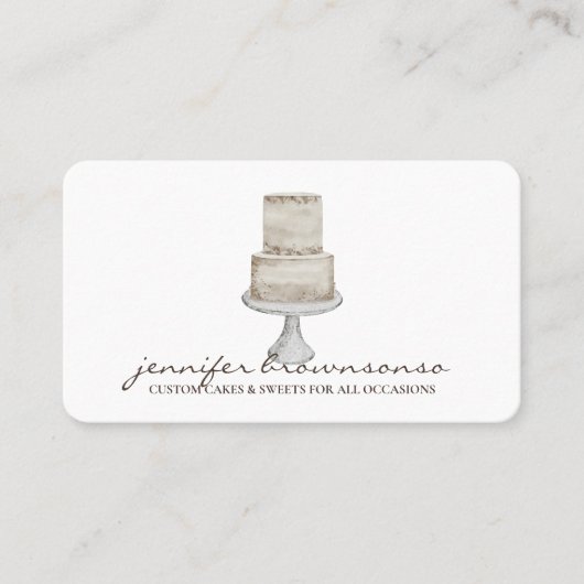 Eenvoudig ivoorgebak voor decor visitekaartje (Voorkant)