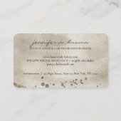 Eenvoudig ivoorgebak voor decor visitekaartje (Achterkant)