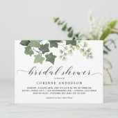 Eenvoudig Ivy en Fern Greenery Vrijgezellenfeest Kaart (Staand voorkant)