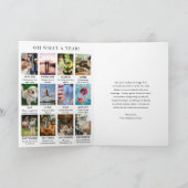 Eenvoudig Jaar in Review Foto Modern Kerstfeest Feestdagen Kaart (Binnen)