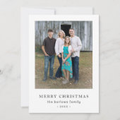 Eenvoudig Jaar in Review Foto Modern Kerstfeest Feestdagenkaart (Voorkant)