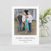 Eenvoudig Jaar in Review Foto Modern Kerstfeest Feestdagenkaart (Staand voorkant)