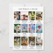 Eenvoudig Jaar in Review Foto Modern Kerstfeest Feestdagenkaart (Achterkant)