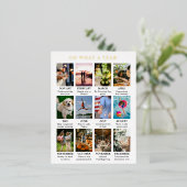 Eenvoudig Jaar in Review Foto Modern Kerstfeest Folie Feestdagen Briefkaart (Staand Voorkant)