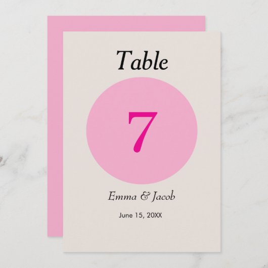 Eenvoudig Japans Kersenbloesem Kleurentabel Nummer (Voorkant / Achterkant)