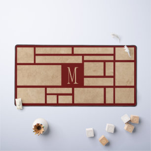Eenvoudig Japans Stijl Rood Monogram Bureaumat