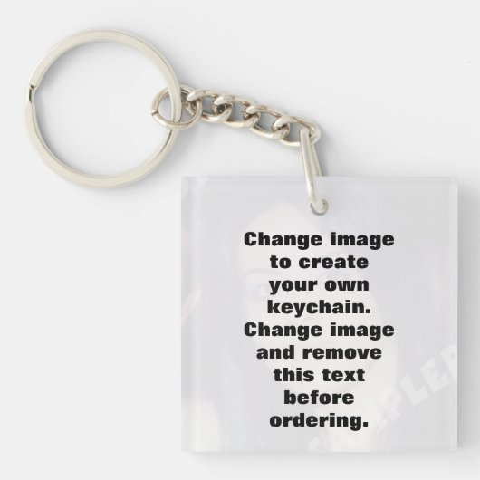 Eenvoudig je eigen foto-acryl creëer sleutelhanger (voorkant)