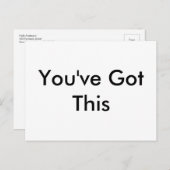 Eenvoudig je hebt dit: Inspiratie, Pep-Talk Briefkaart (Voorkant / Achterkant)