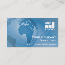 Eenvoudig je Logo Global Corporate Blue toevoegen Visitekaartje