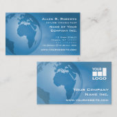 Eenvoudig je Logo Global Corporate Blue toevoegen Visitekaartje (Voorkant / Achterkant)