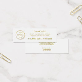 Eenvoudig je Logo toevoegen Hartelijk dank Pakket Mini Visitekaartjes